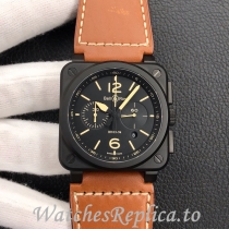 Bell Ross Replica BR 03 BR03-94 Leather strap 42MM