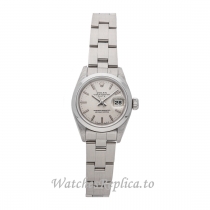 Replica Rolex Oyster Perpetual 69160 26MM Silver Dial Ladies Watch