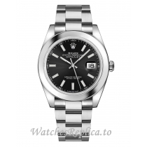 Rolex Datejust Fake 126300-0011 Black Dial Men's Watch 41MM