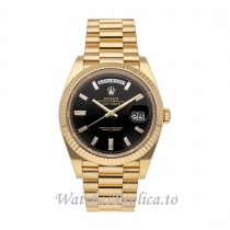 Replica Rolex Day-Date President 228238 18K Gold Black 40MM Mens Watch 