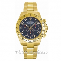 Replica Rolex Daytona 116528-12 40MM Yellow Gold strap Mens Watch