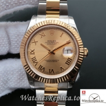 Swiss Rolex Datejust Replica 126333 Stainless steel Gold strap 40MM
