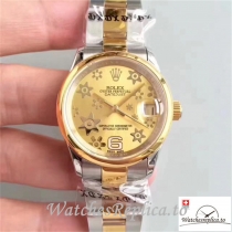 Swiss Rolex Datejust Replica 178243 Yellow Gold Bezel 31MM