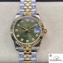 Swiss Rolex Datejust Replica 178384 Stainless steel strap 31MM Green Dial
