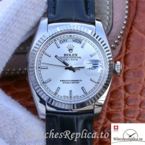 Swiss Rolex Day-Date Replica 118139 Leather strap 36MM