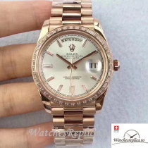Swiss Rolex Day-Date Replica 228345 Rose Gold strap 40MM