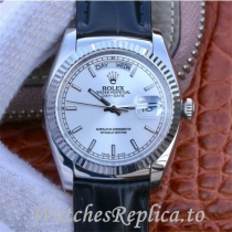 Swiss Rolex Day Date Replica 118135 Leather strap 36MM