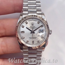 Swiss Rolex Day Date Replica 128239 Stainless steel strap 36MM