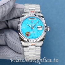 Swiss Rolex Day Date Replica 128238 Stainless steel strap 36MM