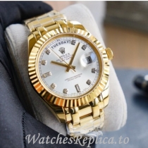 Swiss Rolex Day Date Replica 218238 Yellow Gold strap 40MM
