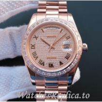 Swiss Rolex Day Date Replica 218399 Rose Gold strap 41MM