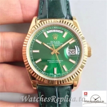 Swiss Rolex Day Date Replica 118138 Green Strap 40MM