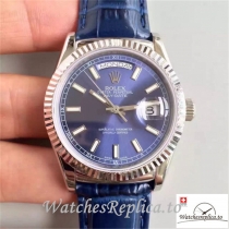 Swiss Rolex Day Date Replica 118139 Blue Strap 36MM