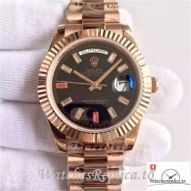 Swiss Rolex Day Date Replica 218235 Rose Gold Bezel 40MM