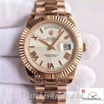 Swiss Rolex Day Date Replica 228235 007 Rose Gold Bezel 40MM