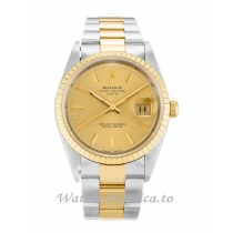 Rolex Oyster Perpetual Date Champagne Dial 15223-34 MM