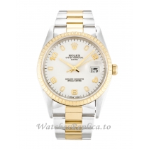 Rolex Oyster Perpetual Date White Dial 15223-34 MM