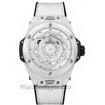 Hublot Replica Big Bang Unico Sang Bleu Ceramic White 45MM Watch 415.HX.2027.VR