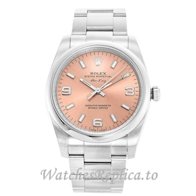 Replica Rolex Air King 114200-9 34MM Stainless steel strap Mens Watch