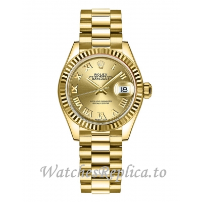 Fake Rolex Lady-Datejust 279178-0022 Champagne Dial Women's Watch 26MM