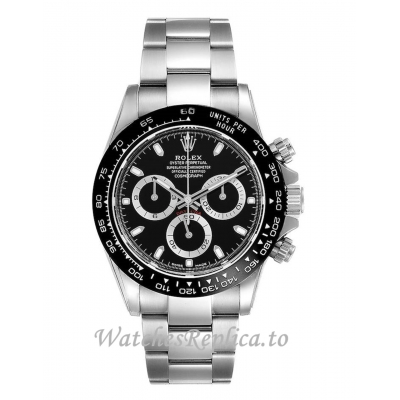 Rolex Daytona Replica Ceramic Bezel Black Dial Mens Watch 116500 40MM
