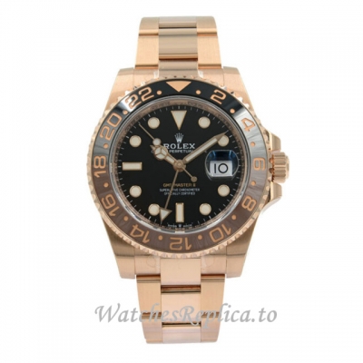 Replica Rolex GMT-Master m126715chnr-0001 40MM Rose Gold strap Mens Watch