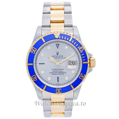 Rolex Submariner Replica Watches Blue Ceramic Bezel 16613 40MM