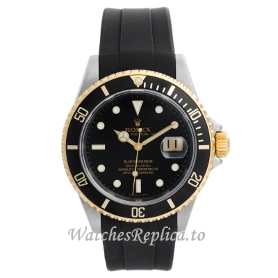 Rolex Submariner Replica Watches Rubber Strap 16613 40MM