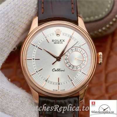 Swiss Rolex Cellini 50515-0008 Leather strap 39MM