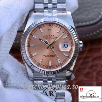 Swiss Rolex Datejust Replica 116234-0090 Rose Gold Dial 36MM