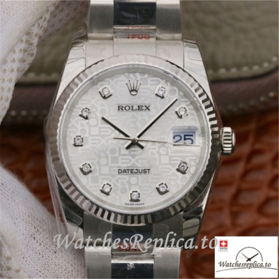 Swiss Rolex Datejust Replica 116234 011 Silver Dial 36MM