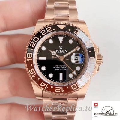 Swiss Rolex GMT-Master Replica 126715 Rose Gold strap 40MM