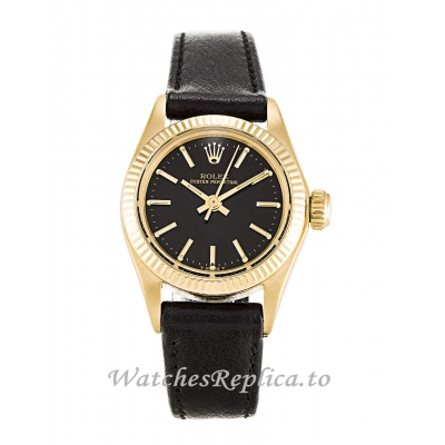 Rolex Lady Oyster Perpetual Black Dial 6718-26 MM