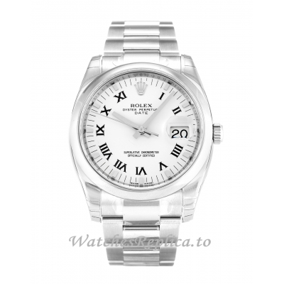 Rolex Oyster Perpetual Date White Dial 115200-34 MM