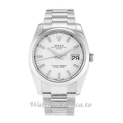 Rolex Oyster Perpetual Date White Dial 115200-34 MM