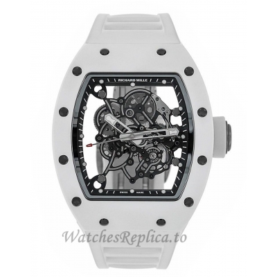 Richard Mille Replica RM055 Bubba Watson White Ceramic 49MM Watch  M05507007