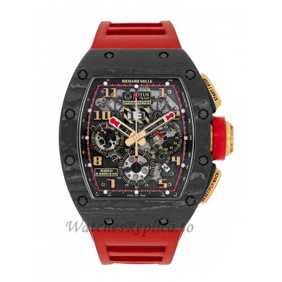 Richard Mille Replica Romain Grosjean Lotus F1 Carbon Rose Gold 50MM Watch M01105895