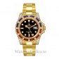 Replica Rolex GMT-Master 116758 SARU 40MM Yellow Gold strap Mens Watch