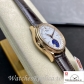 Swiss Rolex Cellini Replica Brown Leather strap 39MM Black Dial Yellow Gold Case