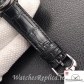 Swiss Rolex Cellini Replica Black Leather strap 39MM Black Dial