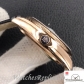 Swiss Rolex Cellini Replica Black Leather strap 39MM Black Dial Rose Gold