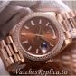 Swiss Rolex Day Date Replica 228345 Rose Gold strap 40MM