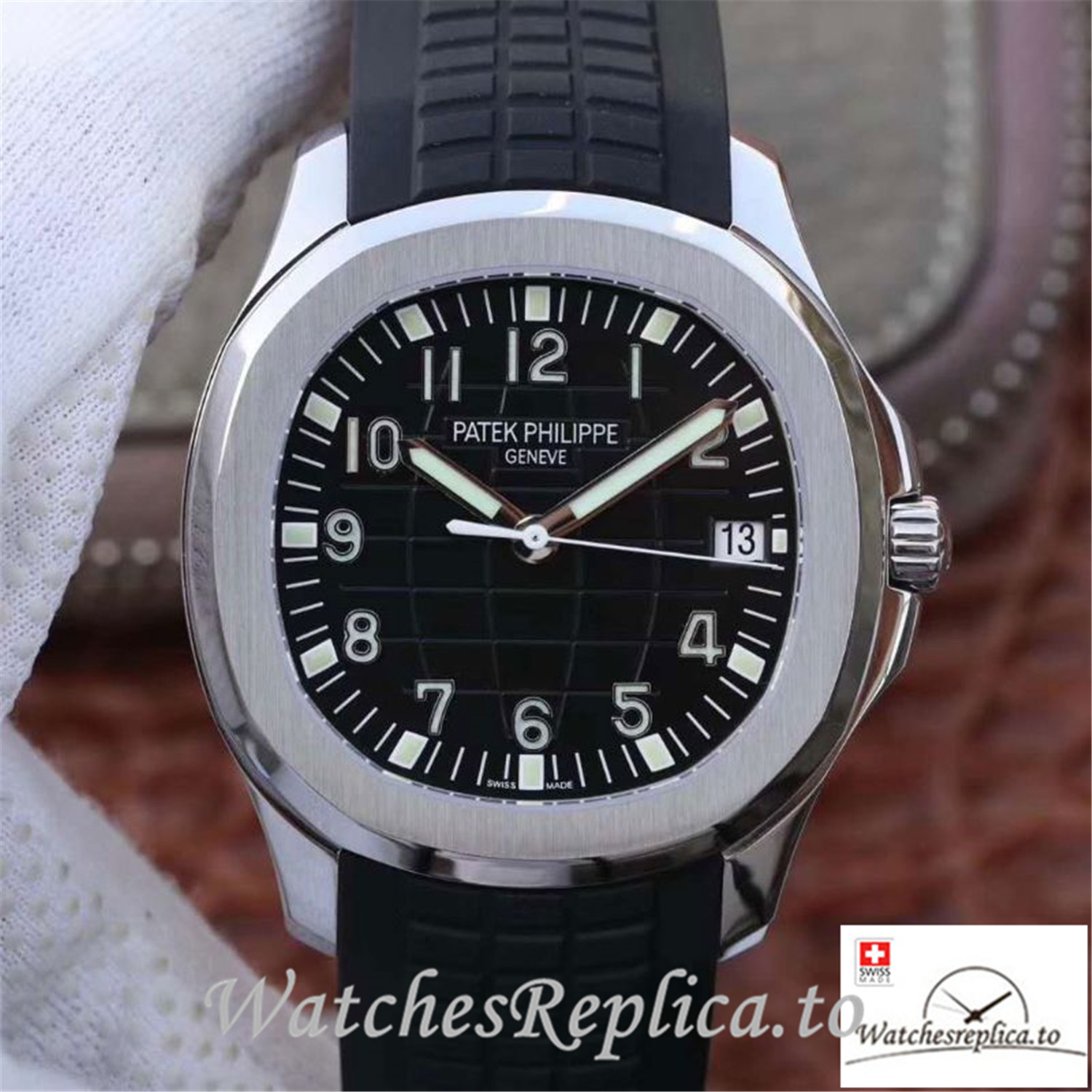 Swiss Patek Philippe Aquanaut Jumbo Replica 5167A-001 Black Strap 40MM - WatchesReplica.to