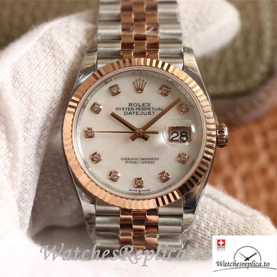 Swiss Rolex Datejust Replica 126233 Stainless steel strap 36MM - WatchesReplica.to