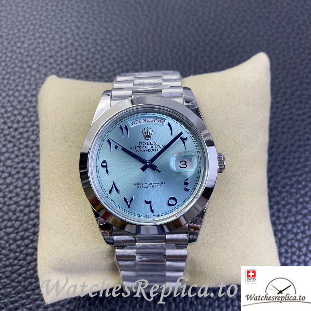 Swiss Rolex Day Date Replica 218399 Stainless steel strap 40MM - Replica Watches Shop