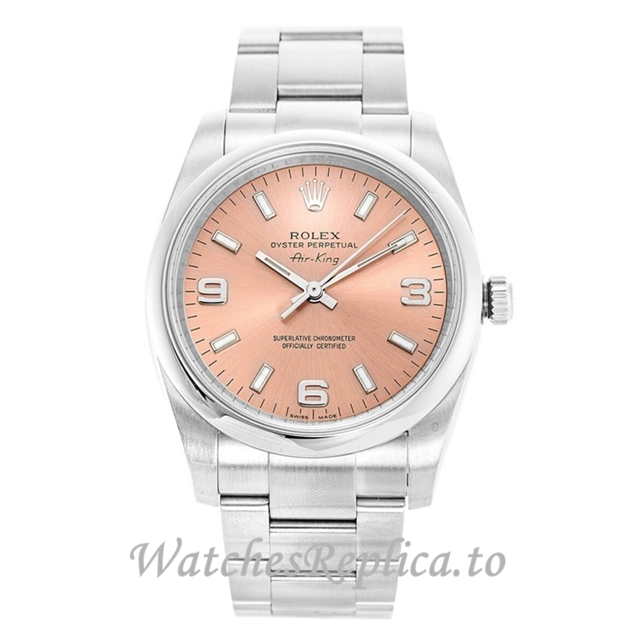 Replica Rolex Air King 114200-9 34MM Stainless steel strap Mens Watch - WatchesReplica.to