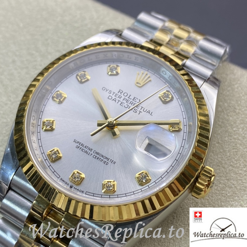 Swiss Rolex Datejust Replica 126233 Stainless steel strap 36MM Silver Dial - Replica Watches Shop