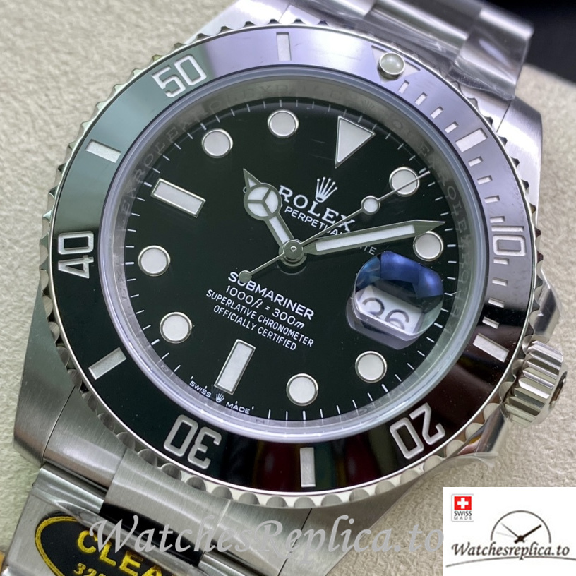 Swiss Rolex Submariner Replica 126610 Stainless steel strap 41MM Black Dial - WatchesReplica.to