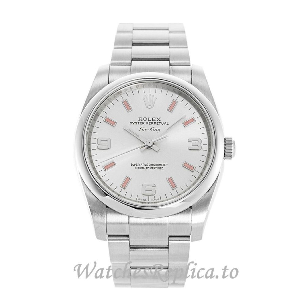 Replica Rolex Air King 114200-10 34MM Stainless steel strap Unisex Watch - WatchesReplica.to