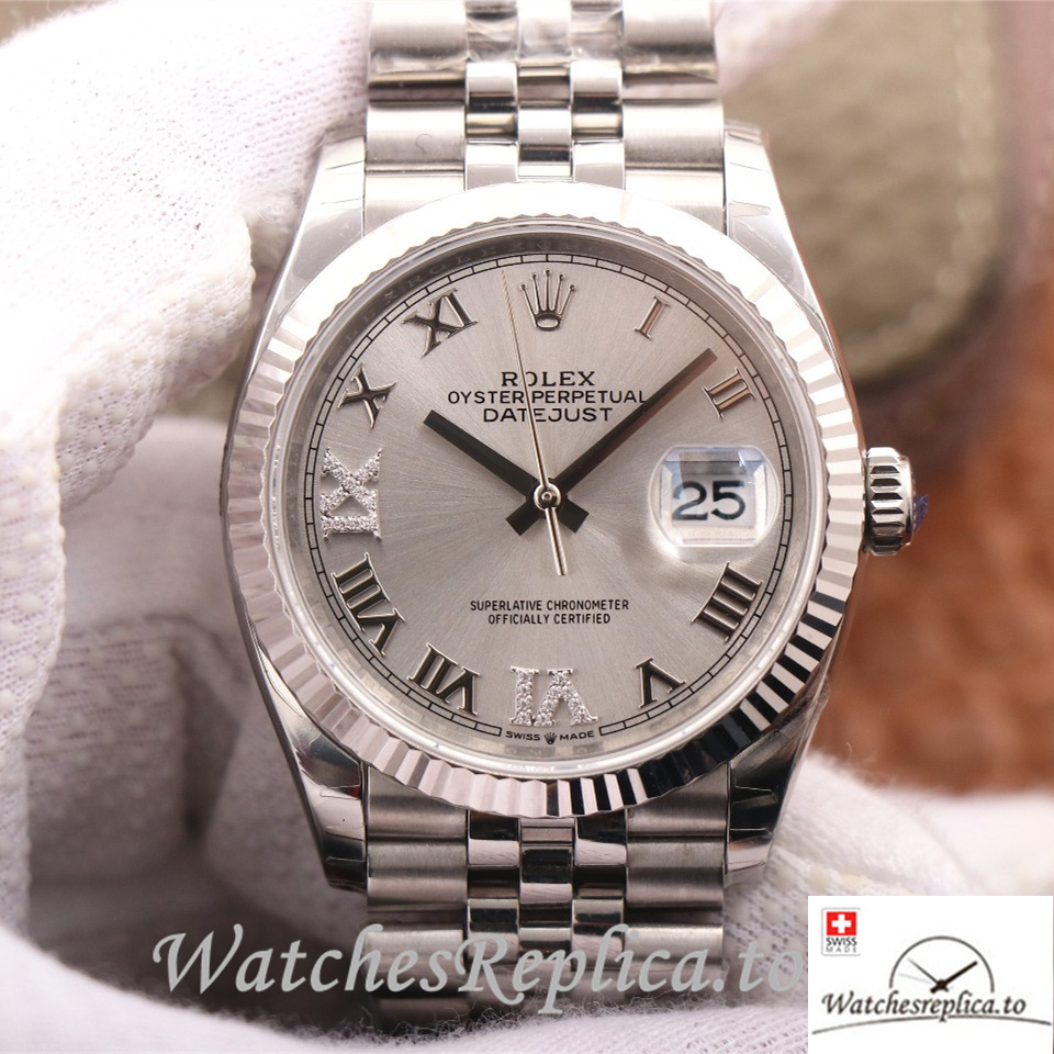 Swiss Rolex Datejust Replica 126233 Stainless steel strap 36MM - WatchesReplica.to